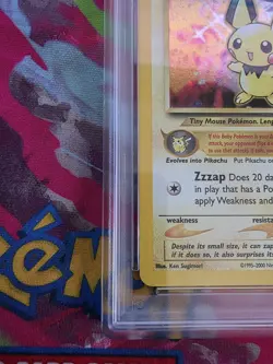 PSA 9 Pokemon Neo Genesis #12 Pichu Holo Vintage 2000 -NEW CERT! - Image 2