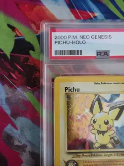 PSA 9 Pokemon Neo Genesis #12 Pichu Holo Vintage 2000 -NEW CERT! - Image 3