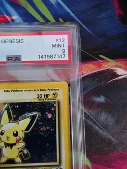 PSA 9 Pokemon Neo Genesis #12 Pichu Holo Vintage 2000 -NEW CERT! - Image 4