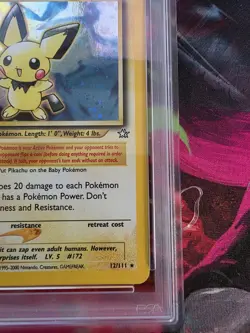 PSA 9 Pokemon Neo Genesis #12 Pichu Holo Vintage 2000 -NEW CERT! - Image 5