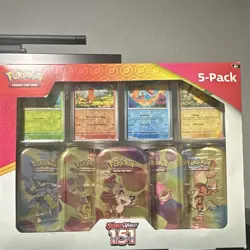 Pokemon Pokemon TCG Scarlet & Violet 151 Mini Tin Kit 5-Pack Booster - Image 1