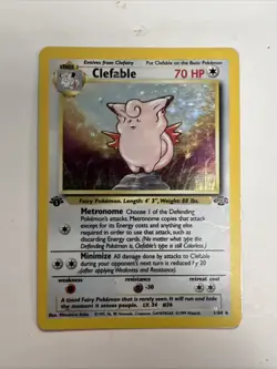 1999 POKEMON CLEFABLE 1ST EDITION HOLOGRAM CARD #1/64 (Jungle) - Image 1