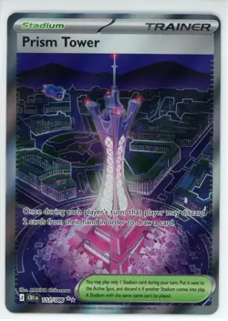 Pokemon Chaos Rising Prism Tower 111/086 Full Art Trainer Ultra Rare NM - Image 1