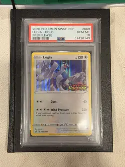 2020 POKEMON SWSH #069 LUGIA HOLO PSA 10 GEM MINT PROMO PRERELEASE BLACK STAR - Image 1