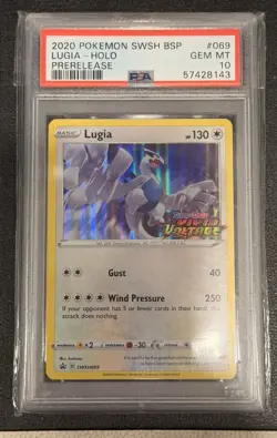 2020 POKEMON SWSH #069 LUGIA HOLO PSA 10 GEM MINT PROMO PRERELEASE BLACK STAR - Image 3