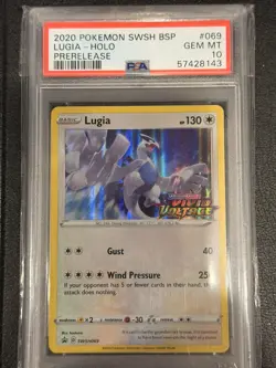 2020 POKEMON SWSH #069 LUGIA HOLO PSA 10 GEM MINT PROMO PRERELEASE BLACK STAR - Image 5