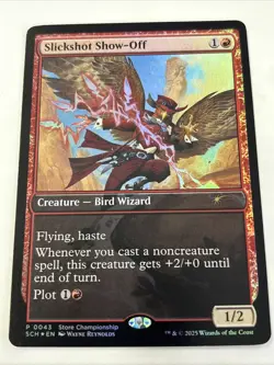 MTG SkeenAB Slickshot Show-Off PRERELEASE PROMO FOIL from OTJ. NM. - Image 1