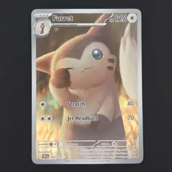 Pokemon TCG Card Furret 168/159 Journey Together Illustration Rare - NM - Image 1