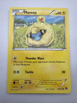 38/114 Mareep Common: Pokemon Trading Card Game XY-11 Steam Siege - Image 1