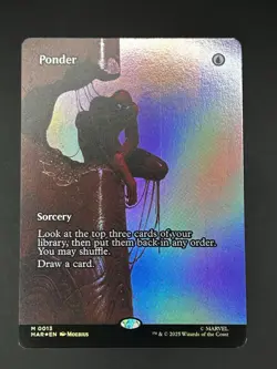 Ponder (Borderless) - Marvel's Spiderman (MAR) - MTG - Foil - Image 1