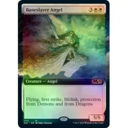 FOIL BANESLAYER ANGEL (EXTENDED ART) Core Set 2021 M21 Magic MTG MINT CARD - Image 1