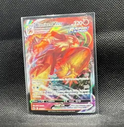 Pokemon TCG Blaziken VMAX Card 021/198 Chilling Reign Rapid Strike Holo - Image 1
