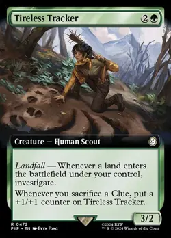Tireless Tracker Extended Art Foil - Fallout MTG-NM - Image 1