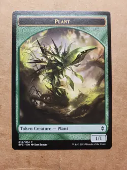 MUST BUY 2+ Plant Token Battle for Zendikar Magic MTG BFZ 10/14 BULK DISCOUNT! - Image 1