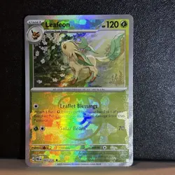 Pokemon TCG Leafeon (Master Ball Pattern) 005/131 Prismatic Evolutions Holo - Image 1