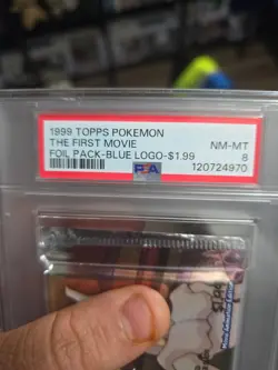 1999 TOPPS POKEMON THE FIRST MOVIE FOIL PACK FOIL PACK PSA 8 - Image 3