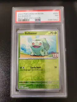 Pokemon Bulbasaur 001/165 Scarlet & Violet 151 Best Buy Exclusive PSA 7 - Image 1