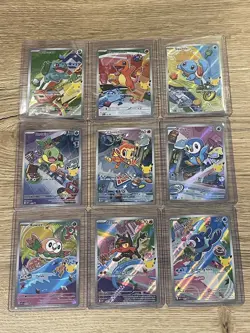 Pokemon First Partner Illustration Collection 30th Anniversary 9 Cards Series 1 - Image 1