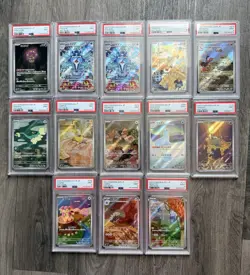 Pokemon TCG PSA 9 Graded Card Bundle, 13 Graded Cards, Japanese AR Cards - Image 1