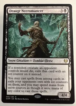 Magic the Gathering Kaldheim MTG Rare Draugr Necromancer - Image 1