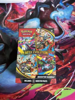 Pokemon TCG 6 Booster Packs Sealed Trading Cards Mega Evolution Booster Bundle - Image 1