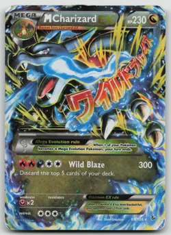 Pokemon Mega M Charizard EX 69/106 Ultra Rare 2014 XY Flashfire Card DAMAGED - Image 1