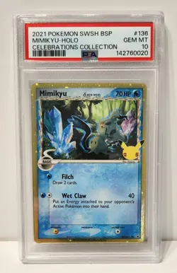 2021 Pokemon Celebrations #136 Mimikyu Holo Promo PSA 10 GEM MINT Card - Image 1