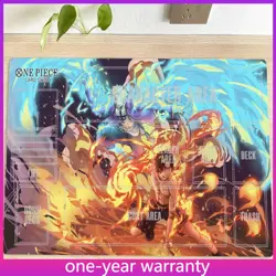 O-P Playmat Marco And Ace CCG OPCG Mat TCG Trading Card Game Playing Pad & Bag - Image 1