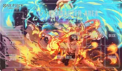 O-P Playmat Marco And Ace CCG OPCG Mat TCG Trading Card Game Playing Pad & Bag - Image 4