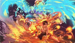 O-P Playmat Marco And Ace CCG OPCG Mat TCG Trading Card Game Playing Pad & Bag - Image 5