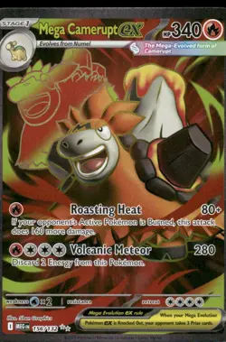 Pokemon Cards Mega Camerupt ex 156/132 Mega Evolution Ultra Rare NM - Image 1