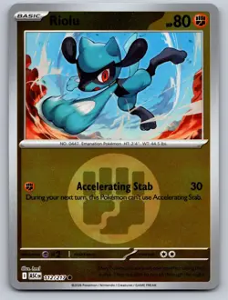 Riolu (Energy Symbol Pattern) 112/217 Ascended Heroes Pokemon Reverse Holo NM - Image 1