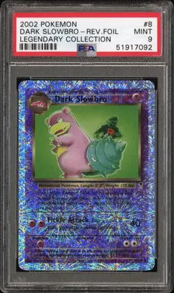 2002 POKEMON LEGENDARY COLLECTION #8 DARK SLOWBRO-REVERSE FOIL PSA 9 - Image 1