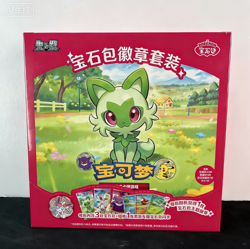 Pokemon TCG S-Chinese Exclusive 2026 Gem Pack Badge Set Gift NEW Sealed Case - Image 1