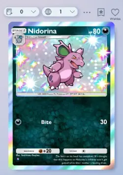 Pokemon TCG Pocket - Nidorina Shiny 1⭐ English - Image 1