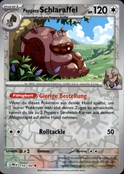 Pokemon 159/182 - Peppers Schlaraffel - Reverse Holo - Ewige Rivalen - Image 1