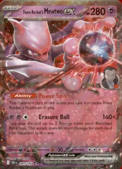 Pokemon TCG Team Rocket's Mewtwo ex 081/182 Destined Rivals Double Rare NM/M - Image 1