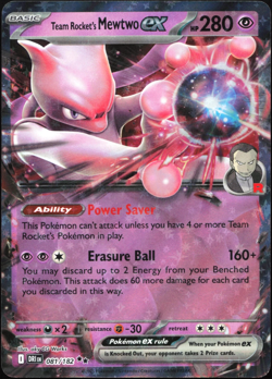 [NM/M] Team Rocket's Mewtwo EX 081/182 - Pokemon TCG Destined Rivals - Image 1