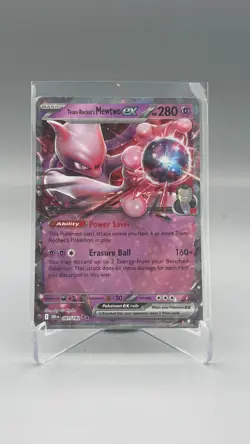 Team Rocket's Mewtwo ex 081/182 Double Rare Destined Rivals Pokemon Card TCG NM - Image 1