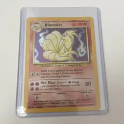 Pokemon TCG Ninetales 012/102 Holo Rare English 80 HP - Base Set Ken Sugimori - Image 1