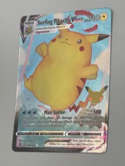 Pokemon TCG Surfing Pikachu VMAX Holo Ultra Rare Card 009/025 Celebrations - Image 3