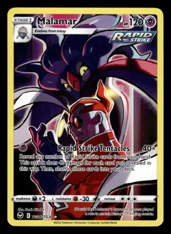 Malamar TG06/TG30 Holo Silver Tempest Trainer Gallery Pokemon Card - Image 1