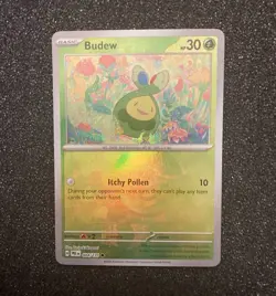Pokemon TCG Budew 004/131 Sv Prismatic Evolutions Poke Ball Pattern ERROR CARD - Image 1