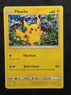 Pikachu 4/12 McDonalds Promo 2018 Confetti Holo Rare Pokemon Card TCG LP - Image 1