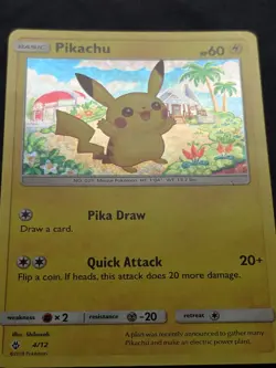 Pikachu 4/12 McDonalds Promo 2018 Confetti Holo Rare Pokemon Card TCG LP - Image 2