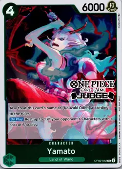 YAMATO (JUDGE) OP02-042 PROMO ONE PIECE PROMOTION CARDS ONE PIECE FOIL - Image 1