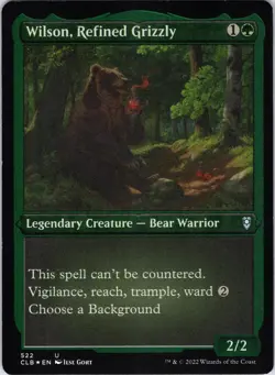 Wilson, Refined Grizzly (Foil Etched) 522 Battle for Baldur's Gate Foil NM - Image 1