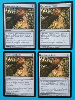 Magic the Gathering MTG Mirrodin PSYCHOGENIC PROBE X 4 LP/EX RARE 2003 NICE! - Image 1