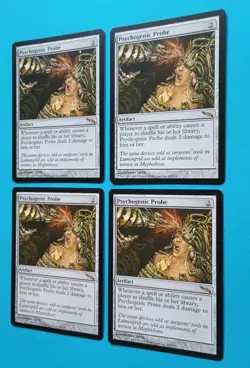 Magic the Gathering MTG Mirrodin PSYCHOGENIC PROBE X 4 LP/EX RARE 2003 NICE! - Image 2