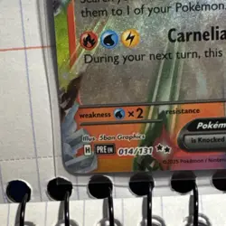 Pokemon Sv: Prismatic Evolutions FLAREON EX TERA 014/131 DOUBLE RARE HOLO 270 HP - Image 5